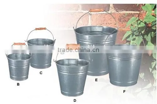 Galvanized Household Metal Garden Bucket With Handle photo-3