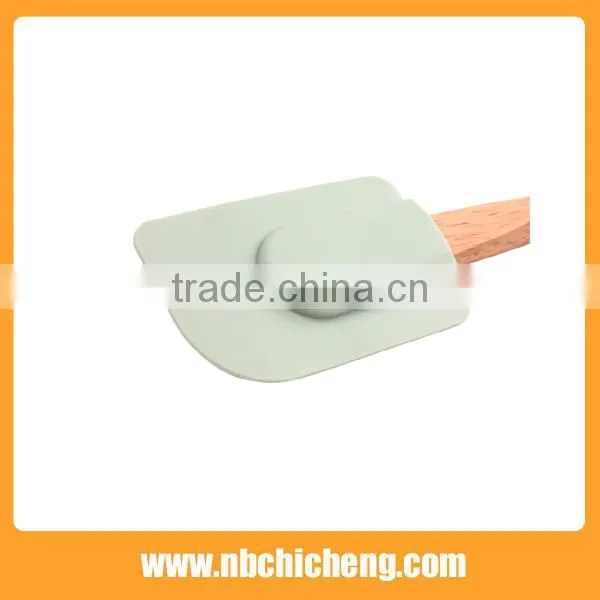 Durable Soft Silicone Kitchen Utensils Eco-friendly Pastry Spatula Silicone Wooden Handle Spatula photo-3