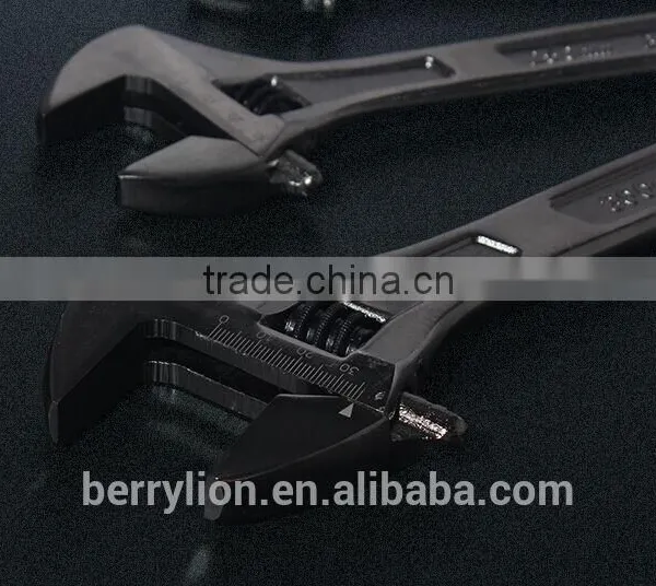 Berrylion 10" Nickel Alloy Black Adjustable Wrench Pearl Nickel Adjustable Wrench photo-3