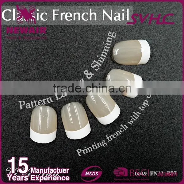 Fashion ABS Curved French Artificial Nail Art Tips Classic 24pcs Manicure photo-3