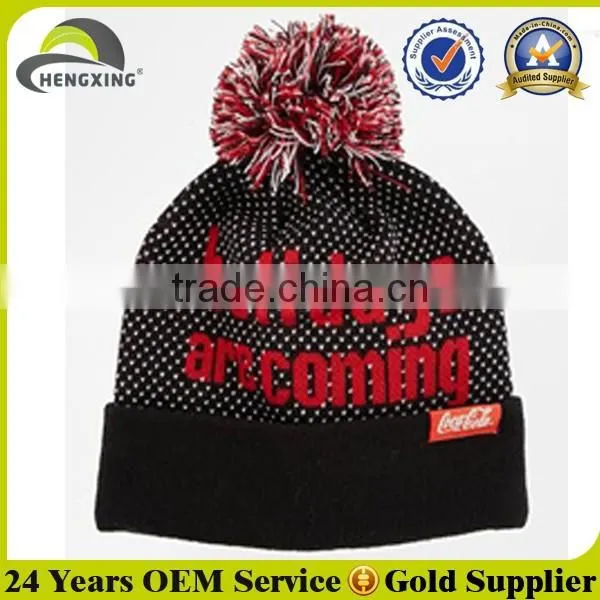 Custom Embroidery Winter Promotion Cashmere Knit Hat photo-2