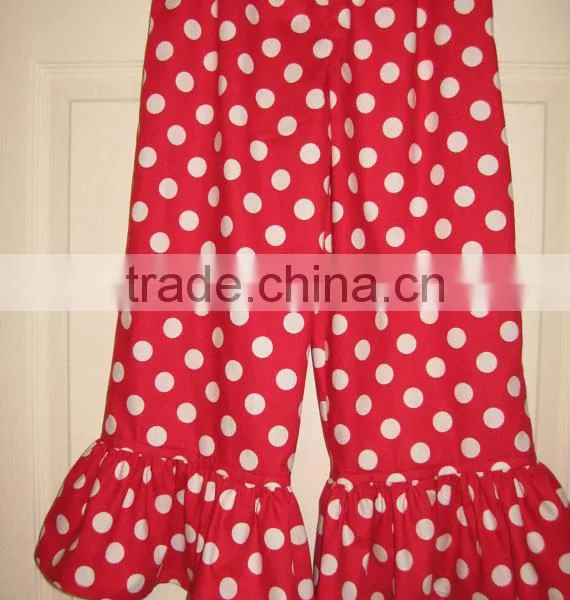 High Quality Wholesale Kids Casual Pants Lovely Chevron Ruffle Leggings Cotton Baby Girls Cotton Trousers photo-5