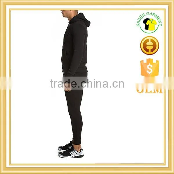 Mens Plain Tracksuits Custom High Quality Gym Tight Fit Tracksuit in China photo-4