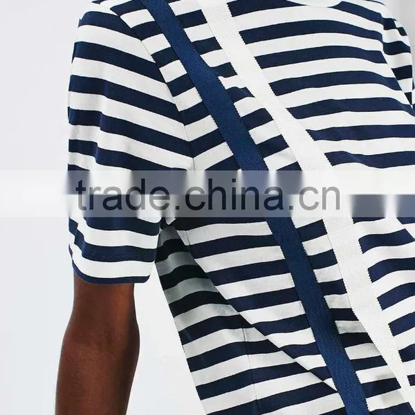 Tape Drop Over The Shoulder Stripe Boxy Tee for Girls photo-2