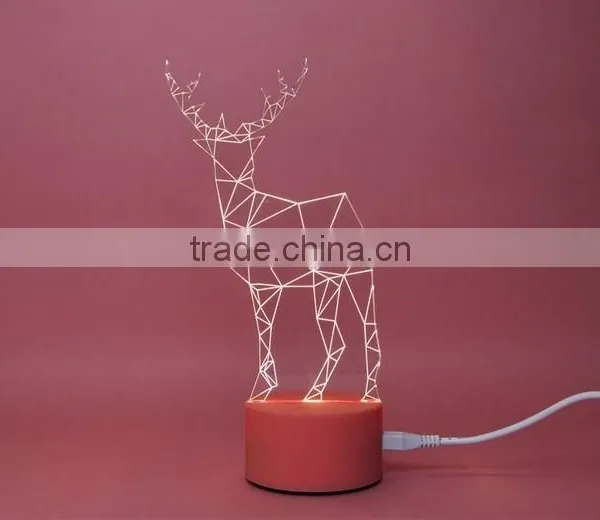 Fashion Glittering Christmas Deer LED Table Lamp photo-3