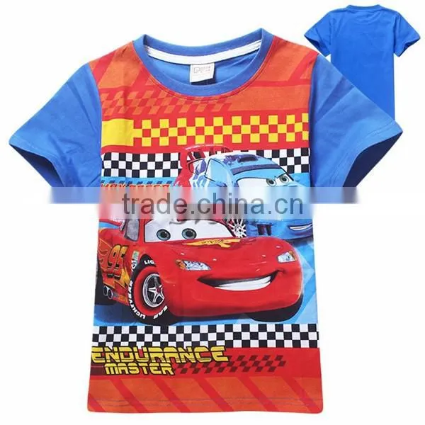 Hot Movie Cars T-Shirt for Kids Wholesale Cartoon Movie T-Shirts With Cheap Price Promotion Cars Cotton T-shirts for Children photo-2
