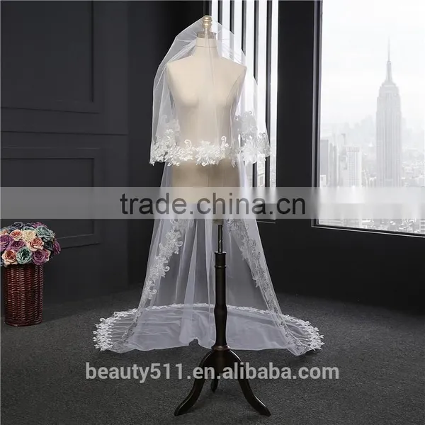 Latest Style Unique Design Beautiful Long Veil photo-2