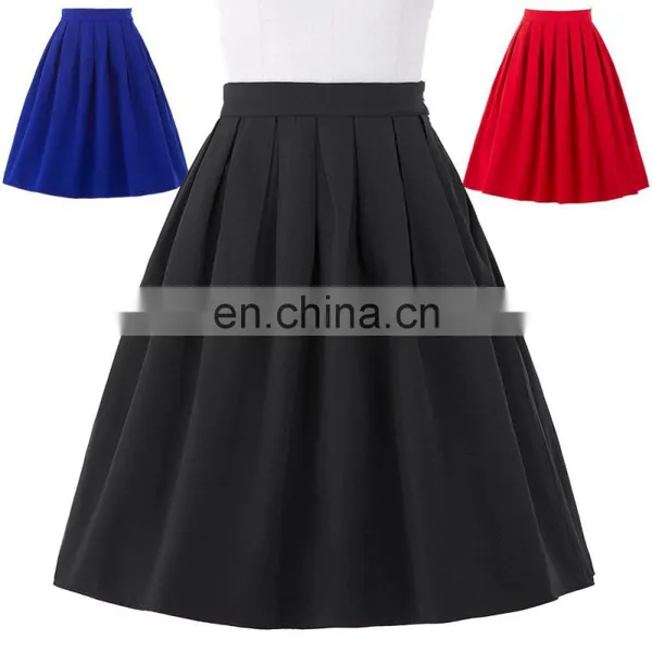 Belle Poque Stock Cotton Spandex Black Vintage 50s Retro Dress Skirt BP000154-1 photo-4