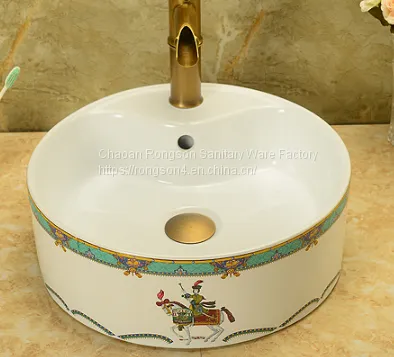 Home Design Oval Luxury Ceramic Countertop Ceramic Black Color Art Basin Sink photo-5