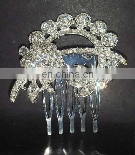 Fashion Rhinestone Flower Bridal Hair Comb