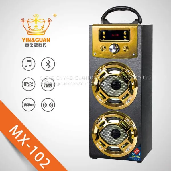 Wooden Portable Bluetooth Speaker With Karaoke FM Function photo-3