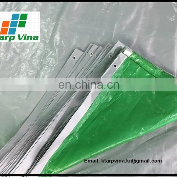 Heavy Duty Green/Silver PE Tarp - Tarpaulin photo-2