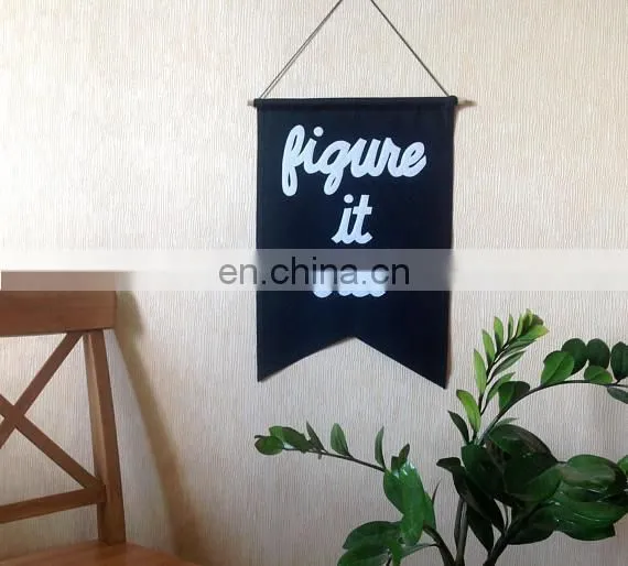 Fabric Banner Felt Hanging Pennant Flag Wall Art Custom photo-2