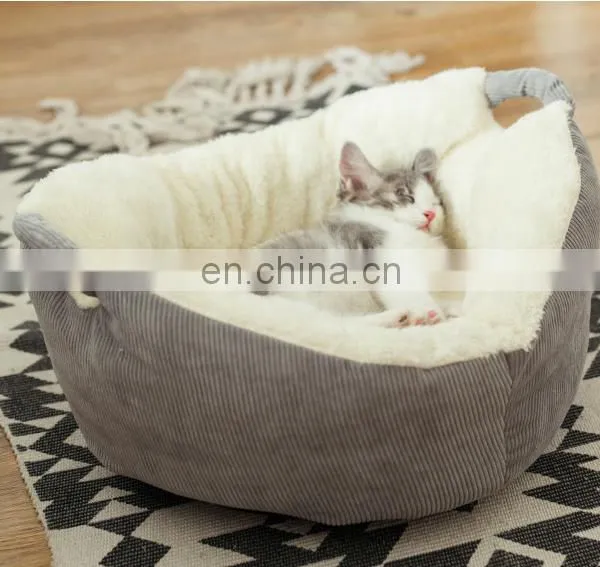 Winter Warming Pet Bed Washable Round Cat Bed With Soft Fleece Indoor Plush Dog Bed photo-3