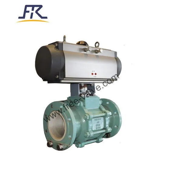 Pneumatic Operated Ceramic Lined WCB Ball Valve photo-3