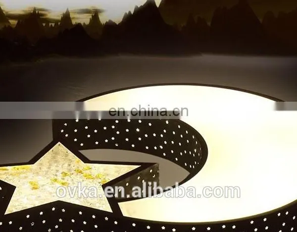 LED Ceiling Lights Bedroom Modern Minimalist Living Room Lamp Creative Children's Room Lamp Wrought Iron Lamp Moon and Stars photo-4