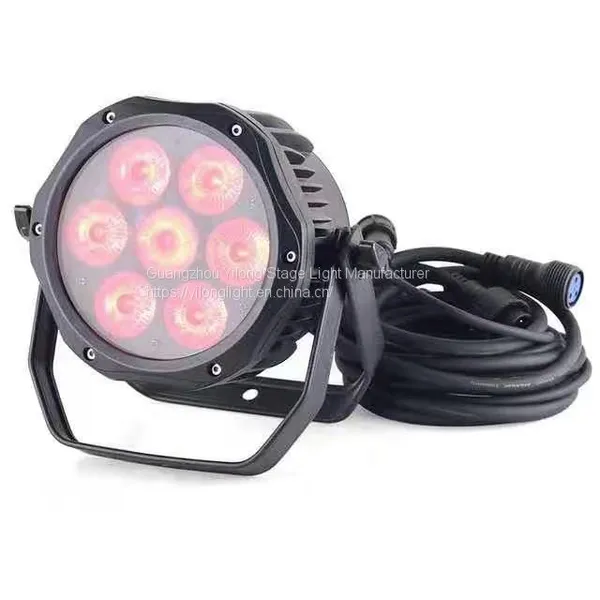 NEW 7PCS RGBWA+UV DMX IP65 waterproof outdoor led stage light