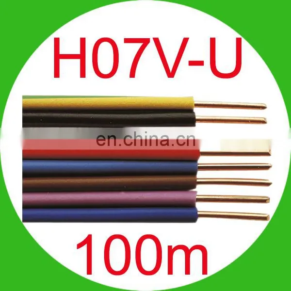 China Leading Manufacturer H05V-U H07V-U Cable PVC Insulated Non Sheathed Single Core Cable photo-4
