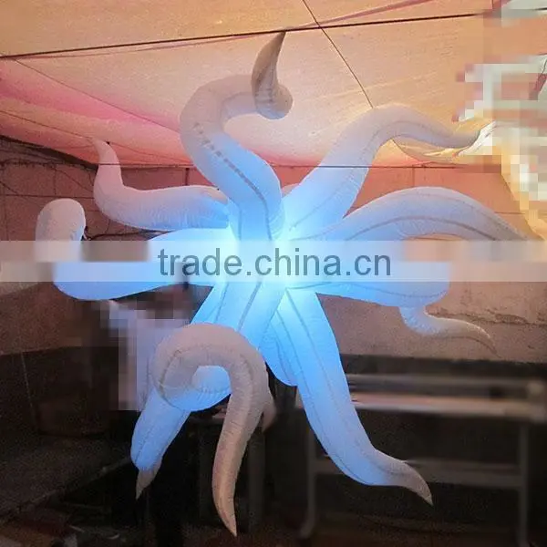 Custom High Quality Led Star Light Inflatable Ceiling Hanging Decoration for Party Bar Club Decoration photo-2