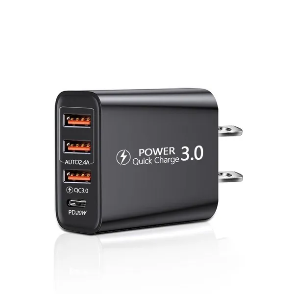 Wholesale Price 3 Ports+USB Fast Phone Charger Wall QC 3.0 USB Charger For Iphone 11 12 13 photo-5