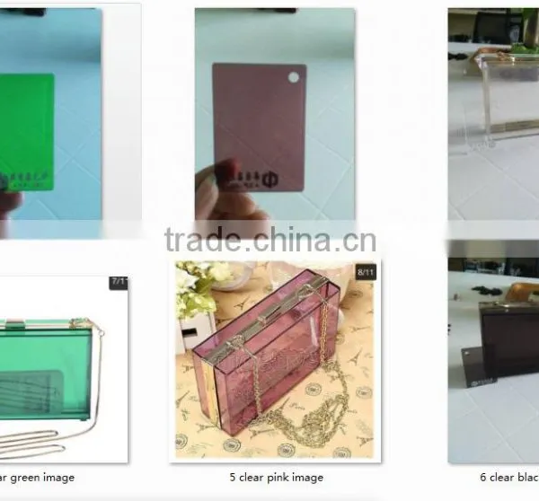 Elegant and Luxury Transparent or Colorful Acrylic Clutches and Purses photo-3