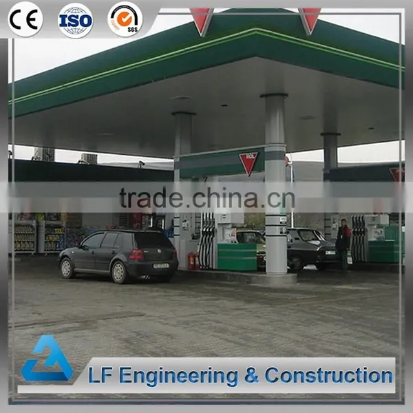 Low Cost Large Span Structural Steel Gas Station Construction photo-2