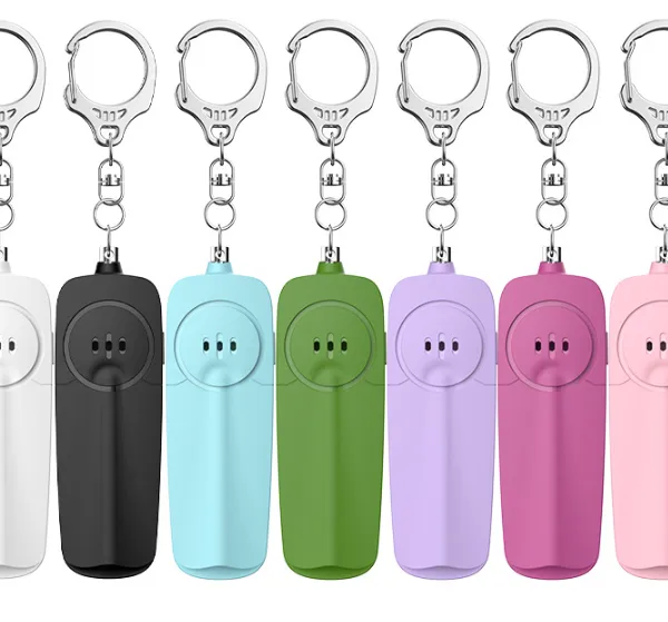 2024 Cross Border New Female Wolf and Self Defense Artifact Flashlight Keychain Outdoor Personal Alarm（Wechat:13510231336）