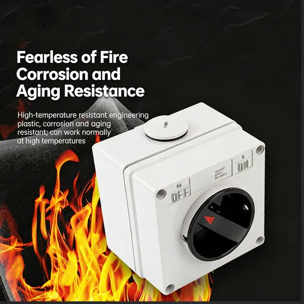 Lockable IP66 Waterproof Rotary Isolator Switch, 10A 32A 1-4 Pole Single/Three Phase Isolation Disconnect Switch photo-5