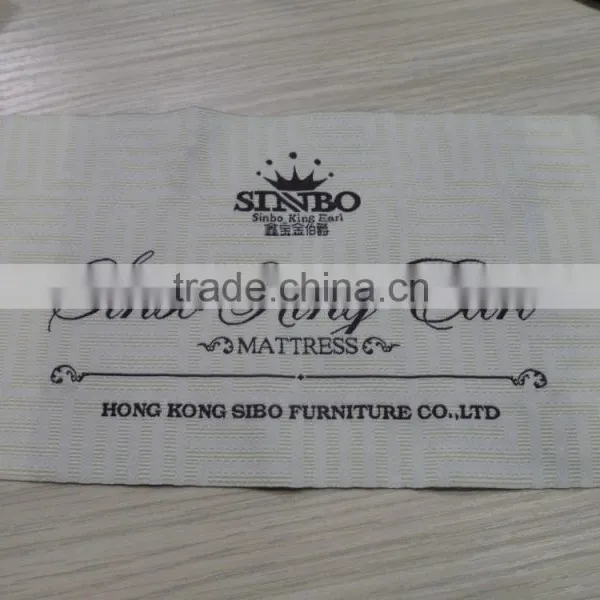 Custom High Quality Woven Printed Label for Mattress,clothers,rugs