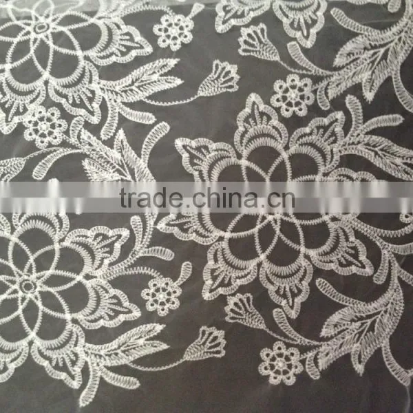 2016 Popular Lace Accessory Organdy Lace Milk Silk Full Lace Fabric for Garment photo-2