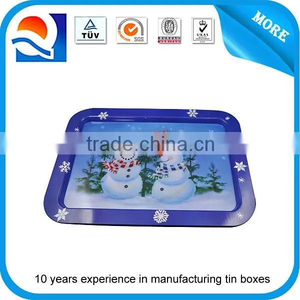 Custom Rectangular Tin Bar Tray, Metal Tin Tray, Bar Serving Tray, Tin Plate