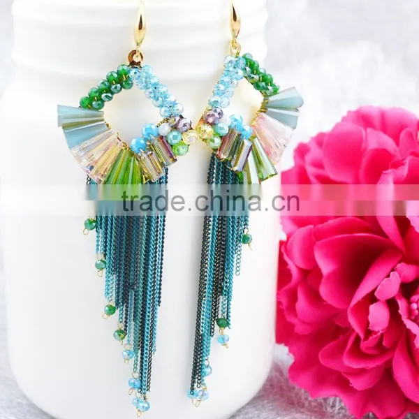 2016 New Design Fashion Charm Tassel Earrings Romatic Wedding Jewellery photo-5