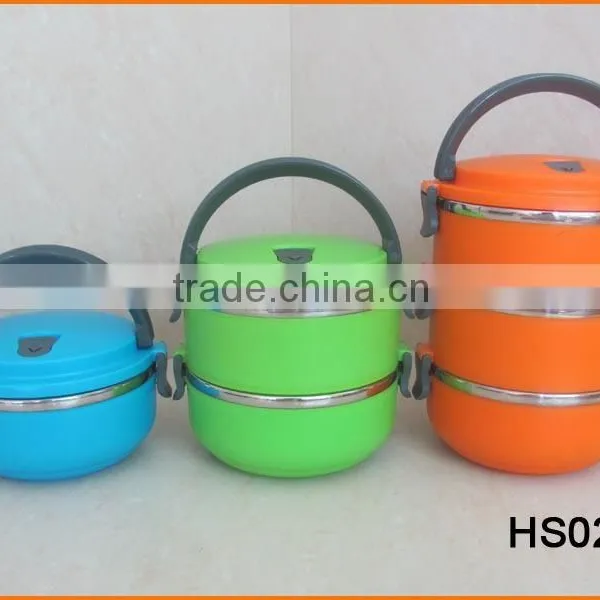 HS029 Plastic And Stainless Steel Combination Lunch Box photo-2