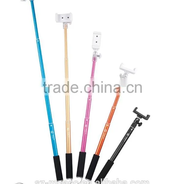 Crystal Interface Aluminum Selfie Stick With Bluetooth Shutter Button photo-2