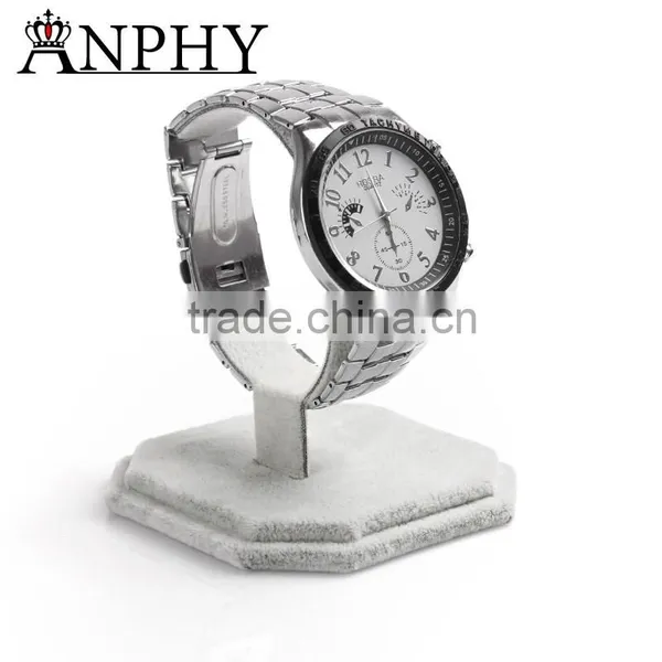 Wholesale Gray DIY Fabric Watch C-stand Bracelet Jewelry Display Stand Holder Showcase Watch Display Stand Holder Quality Choice