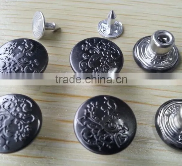 Gunmetal Color Metal Jeans Tack Button -- JB1412010 photo-2