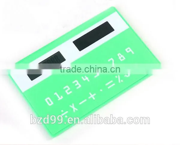 Promotional Porket Mini Card Shape Cheap Solar Power Calculator / Electronic Gift Logo Custom Printed OEM Manufacturer photo-5