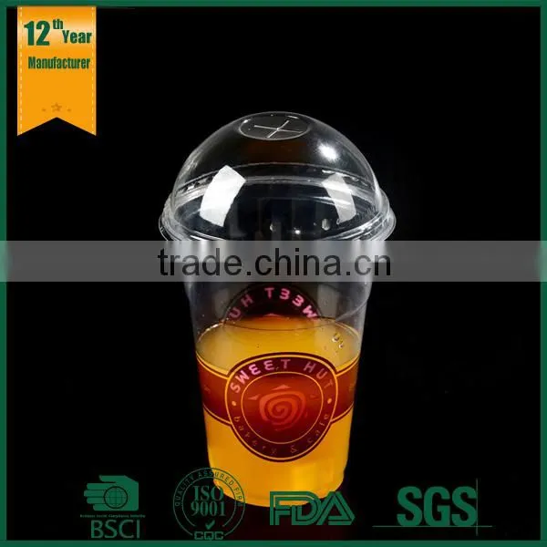 Pet Plastic Juice Cup,disposable Plastic Packaging Cup,printed Pet Cups