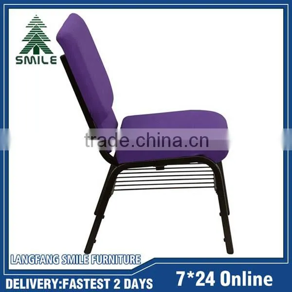 Connected Purple Church Chairs for Conference Chairs for Public Seating photo-2