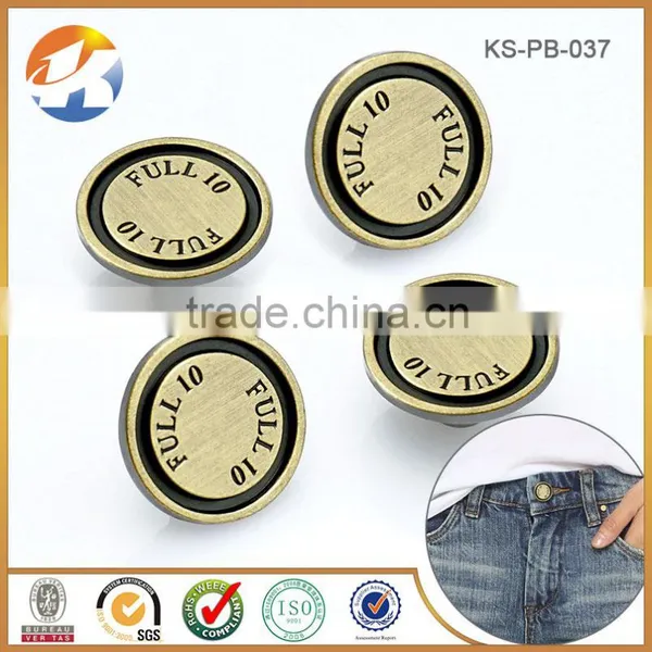 Brushed Antique Custom Metal Buttons For Garments Luxury photo-3