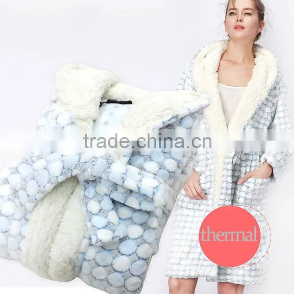 Offset Printed Flannel Pajama Set Woman Pajama