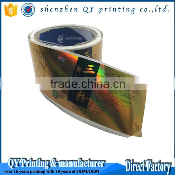 New Arrival Adhesive Famous Wine Label Metalic Wine Bottle Label photo-2