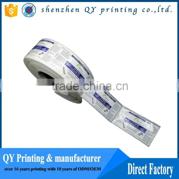 Printing Vial Label, Medical Glass Label Sticker, Self Adhesive Custom Print Pill/Medicine/Pharmaceutical Vial Bottle Label photo-2