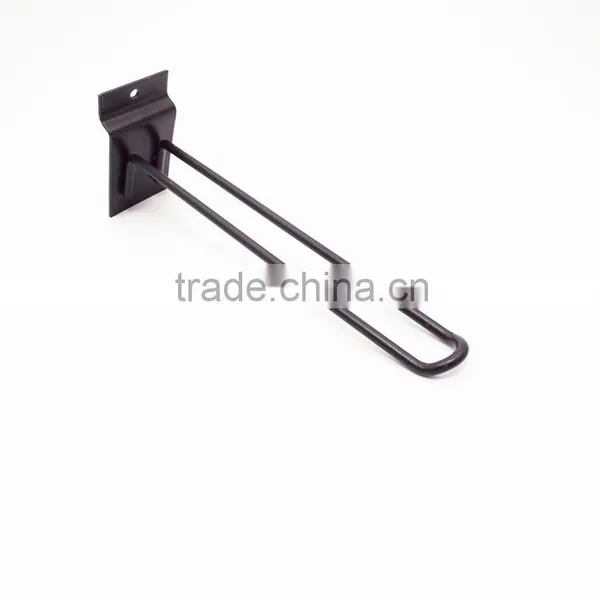 Small Supermarket Display Hook Black Metal Slatwall Hook photo-4