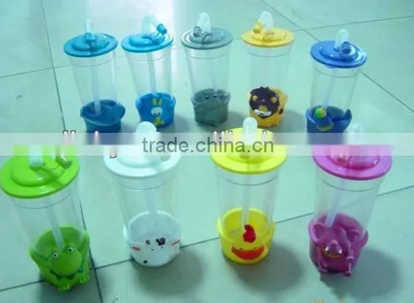 Plastic Straw Cup For Children,Cup With Straw
