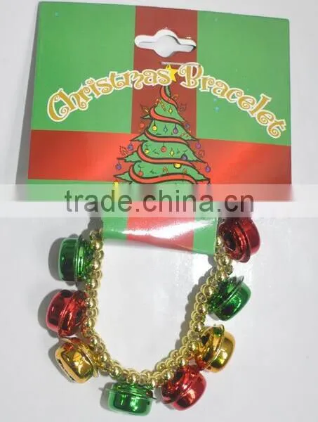 JINGLE BELL BEAD BRACELET Metal Holiday Jewelry Fashion Christmas
