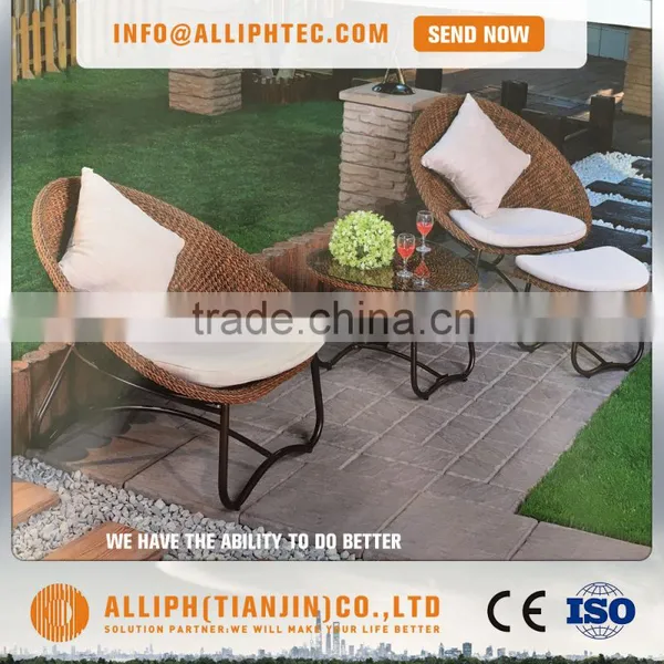 PE Rattan Chaise Longue Coffee Table Set photo-3