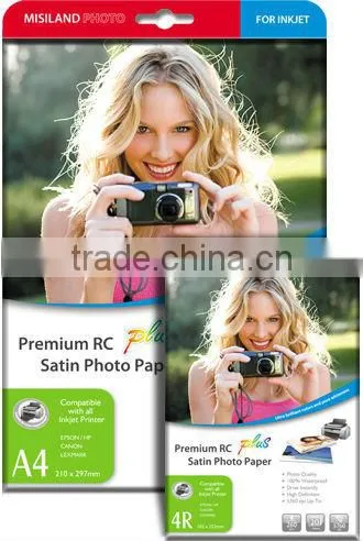 Factory Directly Sell Professional Premium Resin Coated Inkjet Photo Paper (High Glossy, Silk, Luster, Satin,wove Quality )