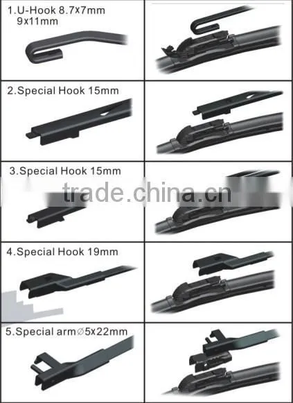 Patented Hybrid Wiper Blade With 5 in 1 Adaptor photo-2