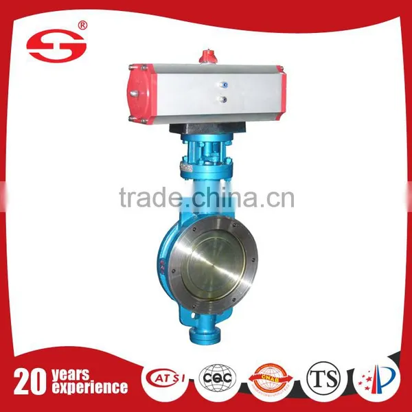 High Performance 304/316 Pneumatic Wafer Type Hard Sealing Butterfly Valve photo-3
